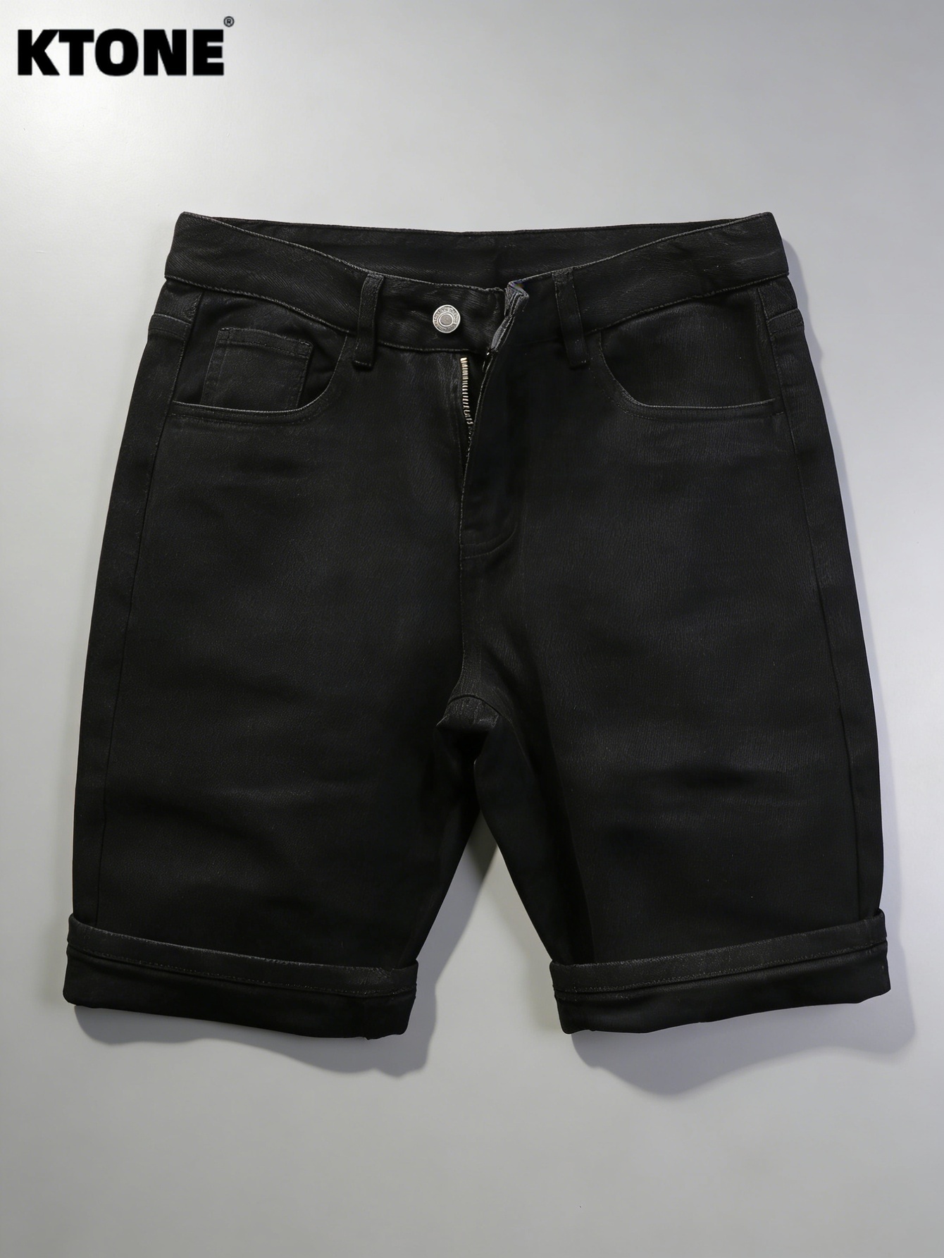 Men'S Accessories For Jeans - Plain Jeans Black Slim Denim Shorts