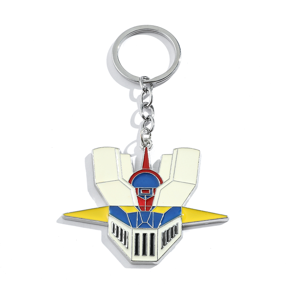 Men Accessories Fashion - Anime Cartoon Warrior Robot Logo Keychain