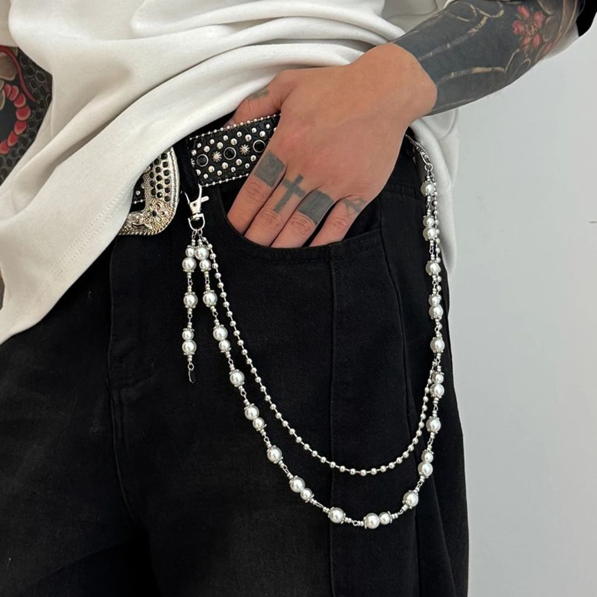 Men'S Accessories For Jeans - Ingemark 2025 Faddish Unique Imitation Pearl