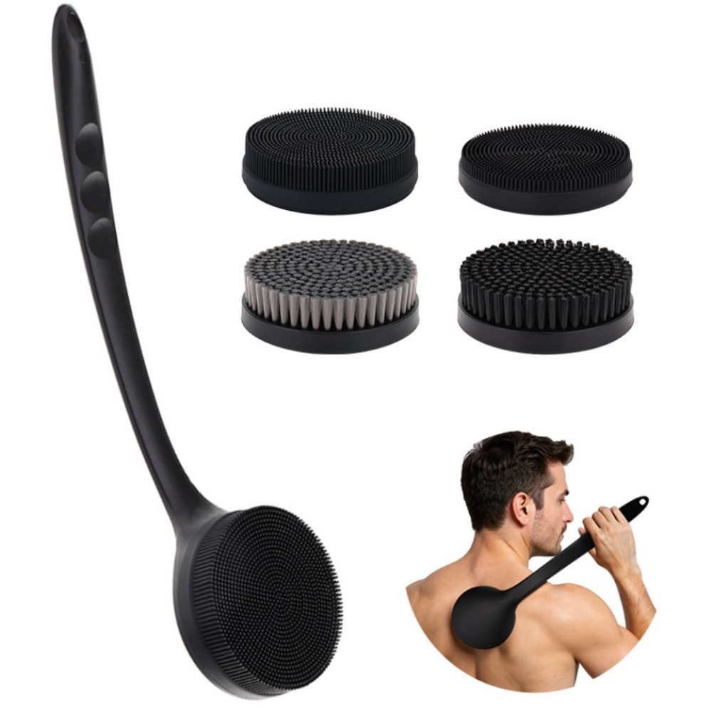 Men'S Accessories Types - Long Handle Silicone Back Shower Brush