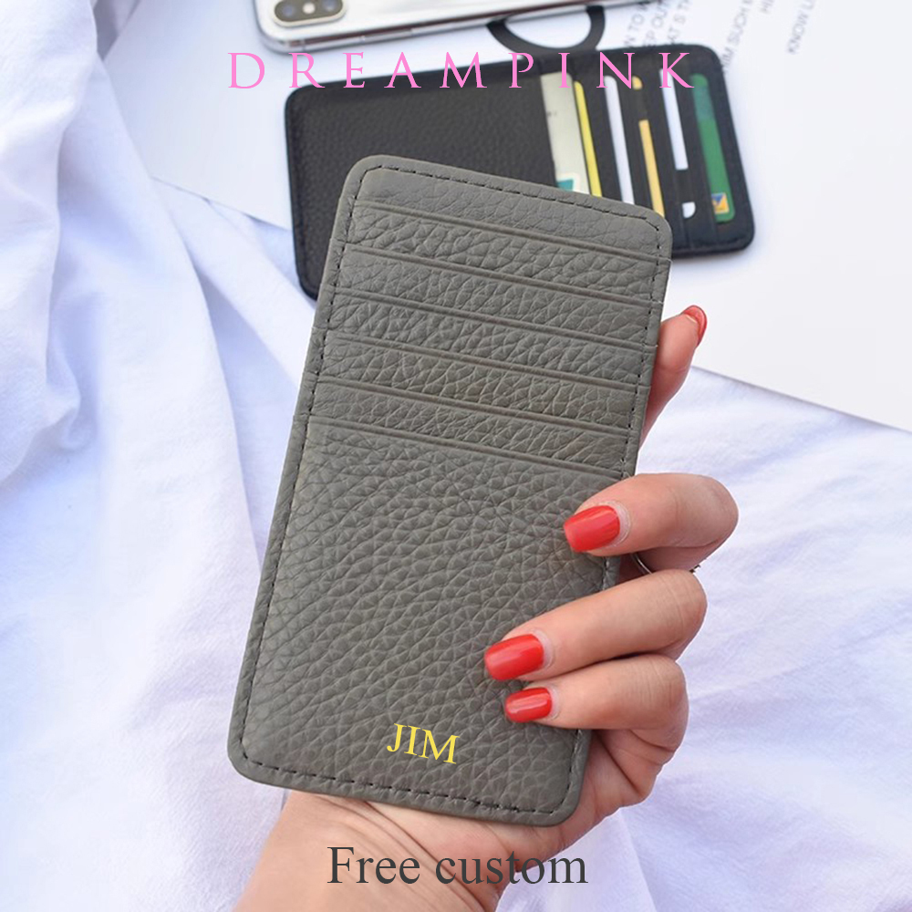 Men'S Accessories Wallet - Luxury Custom Name Initials Cowhide Card