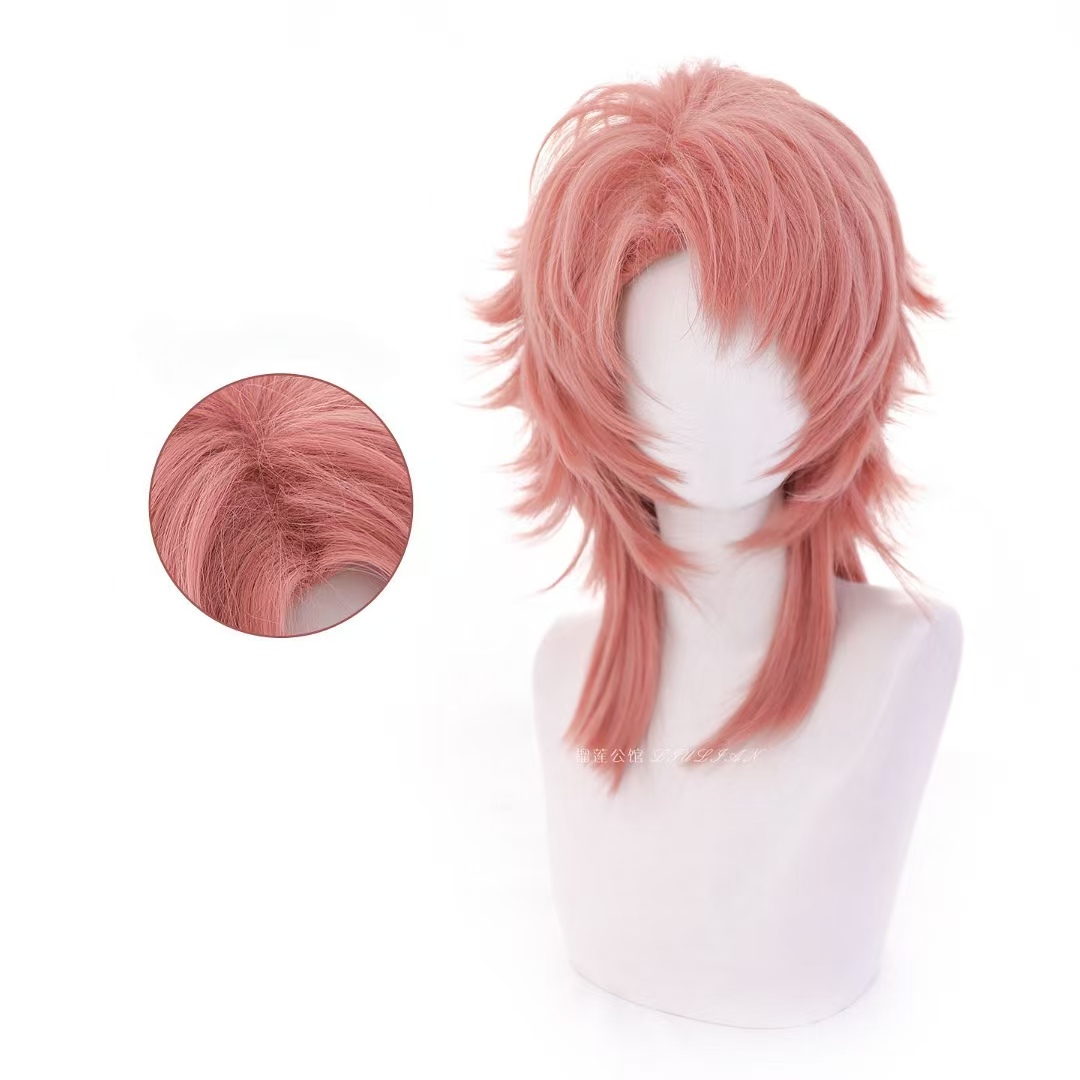 Sabito Cosplay Wig Pink Orange - Mens Accessories Style ulasan dan harga