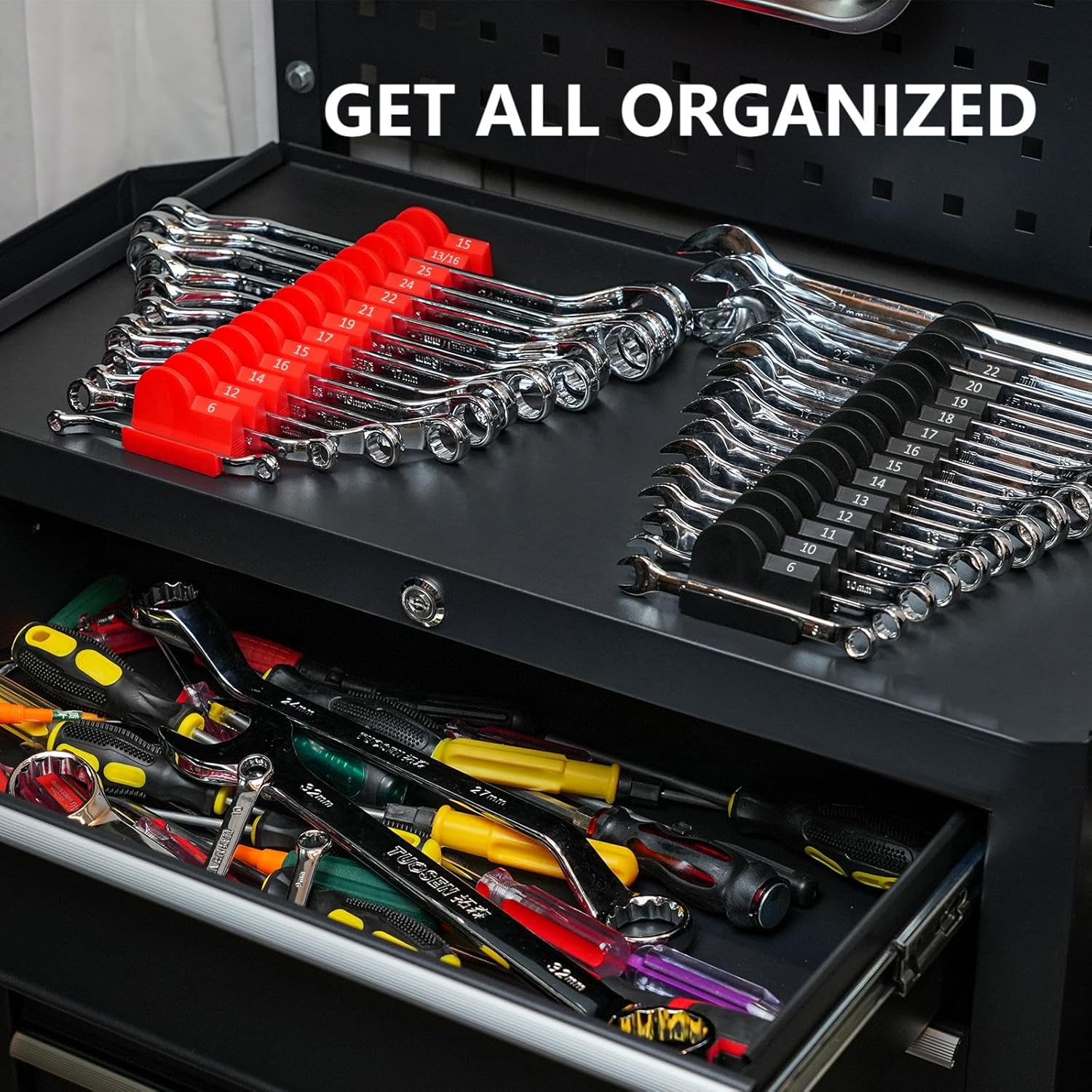 48Pcs Modular Wrench Organizer - Men'S Accessories Organizer Tray ulasan dan harga