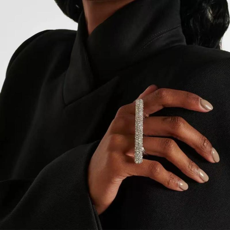 Hot Fashion Lady Long Bar Ring - Men'S Accessories Dubai ulasan dan harga