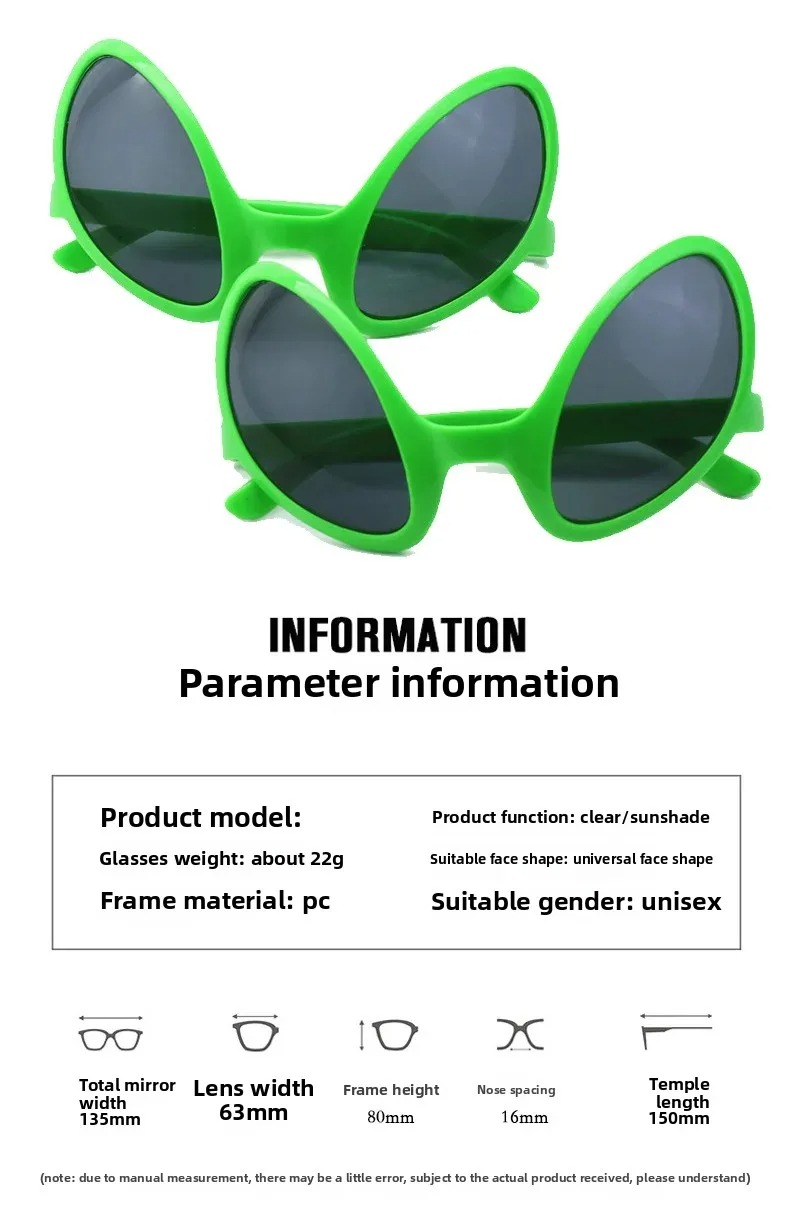 Green Alien Martian Quirky Sun - Men Accessories Fashion ulasan dan harga