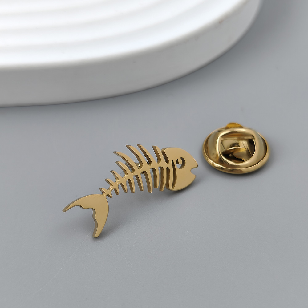 Creative fish bone gold-plated - Men'S Accessories Gift Set Branded ulasan dan harga
