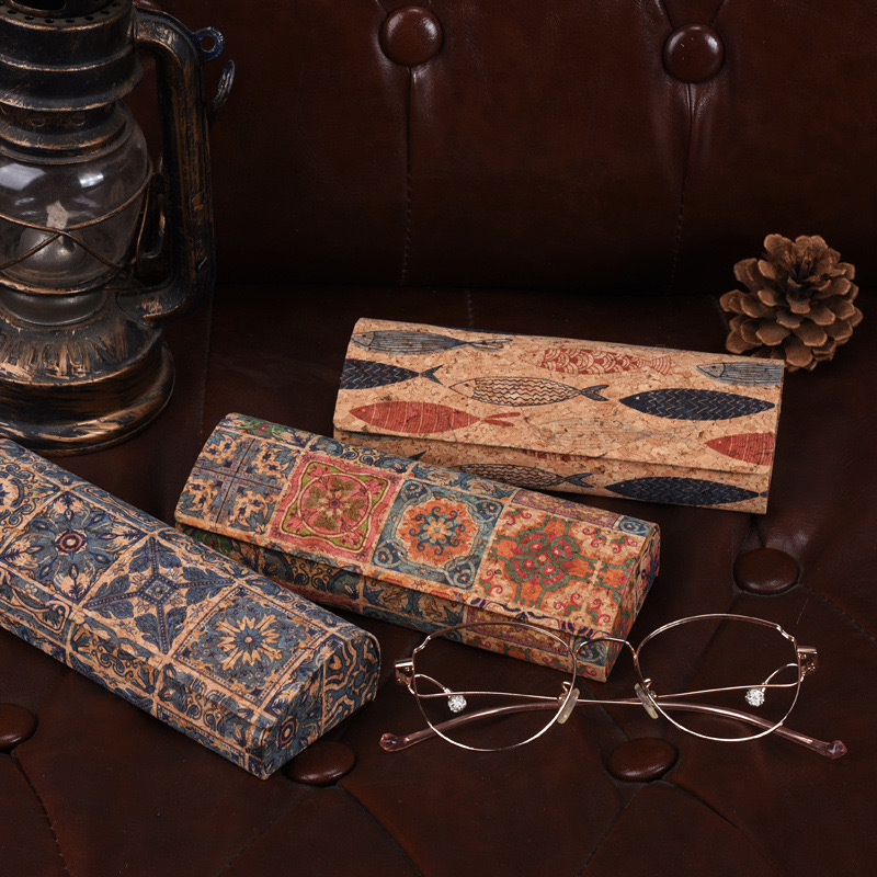 Natural Cork Glasses Case Hard - Men Accessories To Look Good ulasan dan harga