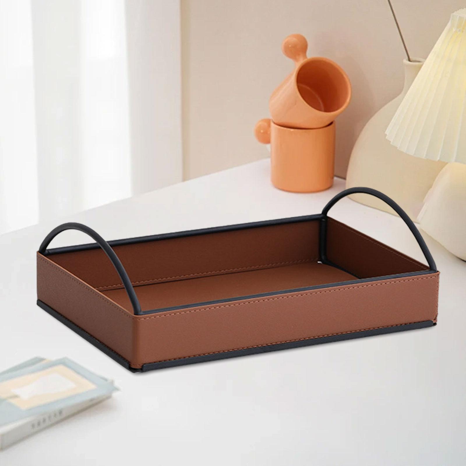 Modern PU Leather Valet Tray D - Men'S Accessories Organizer Tray ulasan dan harga
