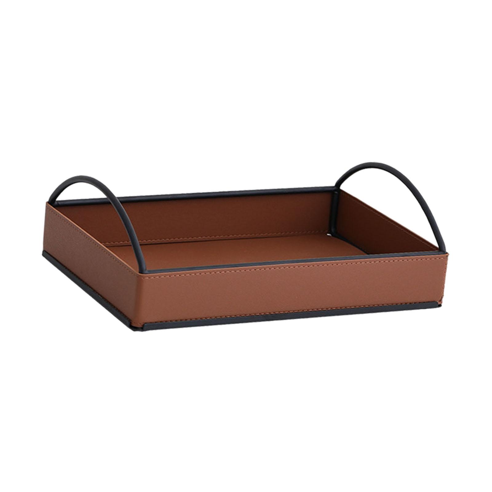 Modern PU Leather Valet Tray D - Men'S Accessories Organizer Tray ulasan dan harga
