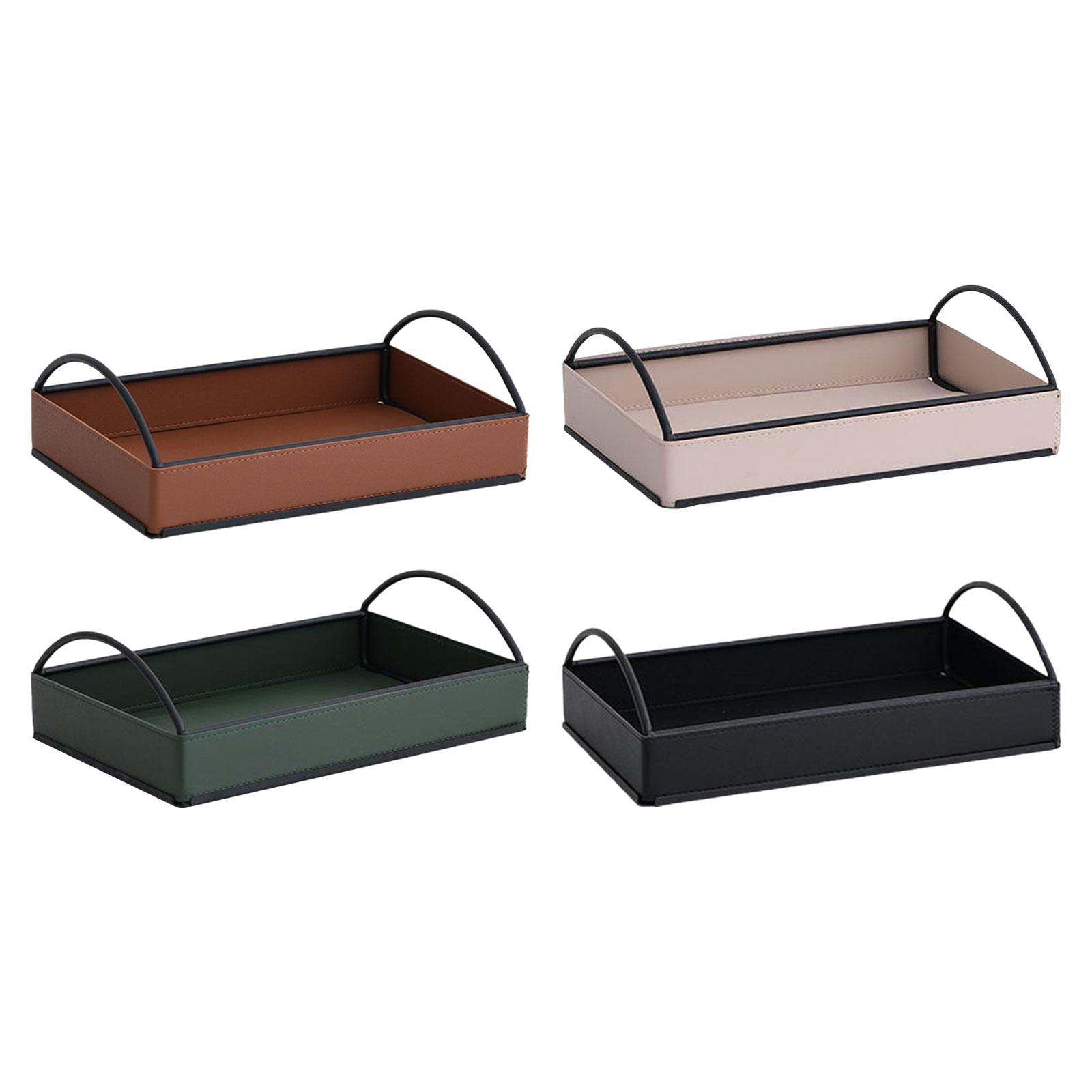 Modern PU Leather Valet Tray D - Men'S Accessories Organizer Tray ulasan dan harga
