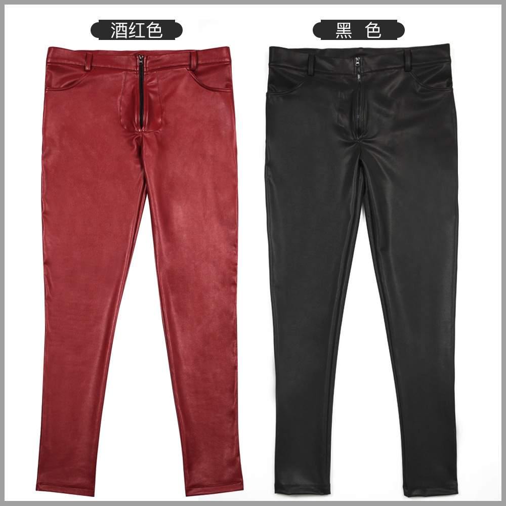 Men's PU Leather Skinny Jeans  - Men'S Accessories For Jeans ulasan dan harga