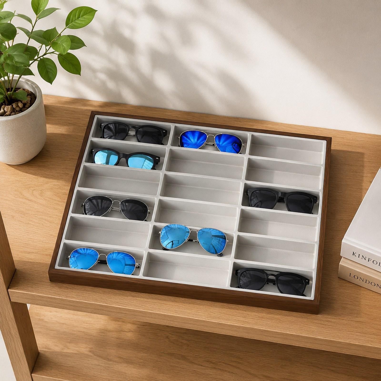 Glasses Display Tray Eyewear S - Men'S Accessories Organizer Tray ulasan dan harga