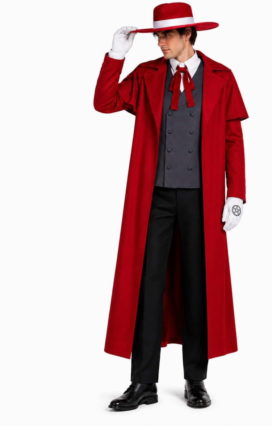 Anime Alucard Cosplay Costume  - Men'S Vampire Accessories ulasan dan harga