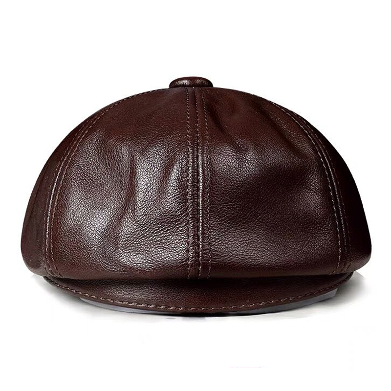 Spring New Genuine Leather Hat - Men Accessories Brands ulasan dan harga