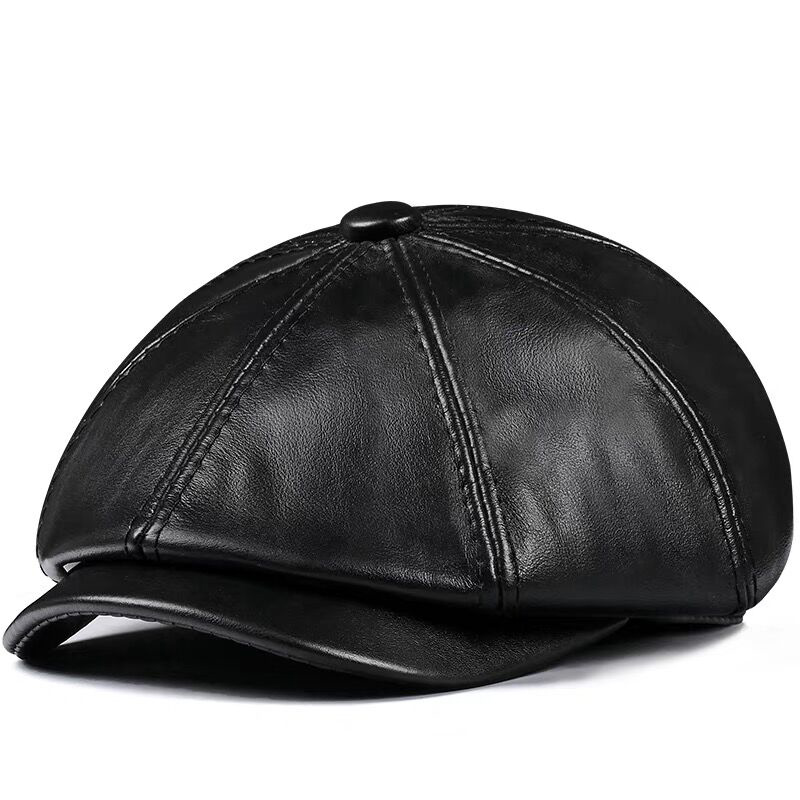 Spring New Genuine Leather Hat - Men Accessories Brands ulasan dan harga