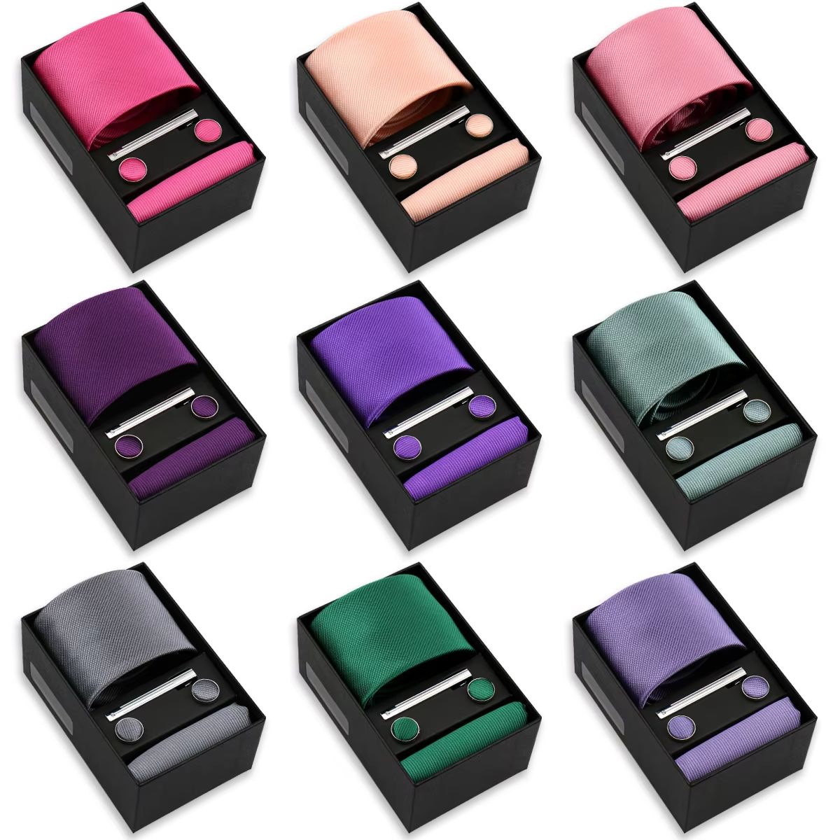Brand Fashion Solid Color Tie  - Men'S Accessories Gift Set Branded ulasan dan harga