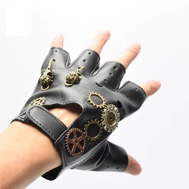 Steampunk PU Leather Fingerles - Men Accessories Fashion ulasan dan harga