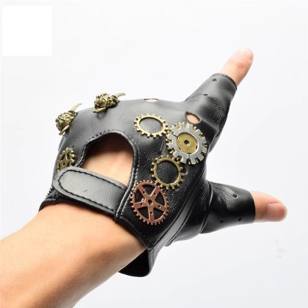 Steampunk PU Leather Fingerles - Men Accessories Fashion ulasan dan harga