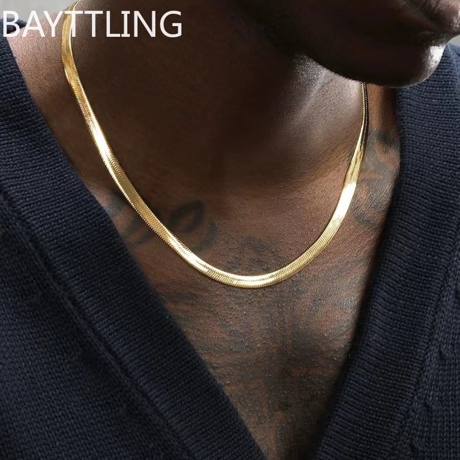 Men 925 sterling silver Gold 4 - Men'S Accessories Trending ulasan dan harga