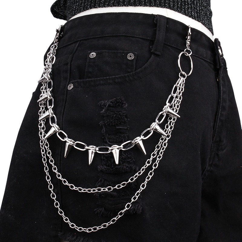 Hip Hop Punk Rock Metal Pants  - Men'S Accessories For Jeans ulasan dan harga