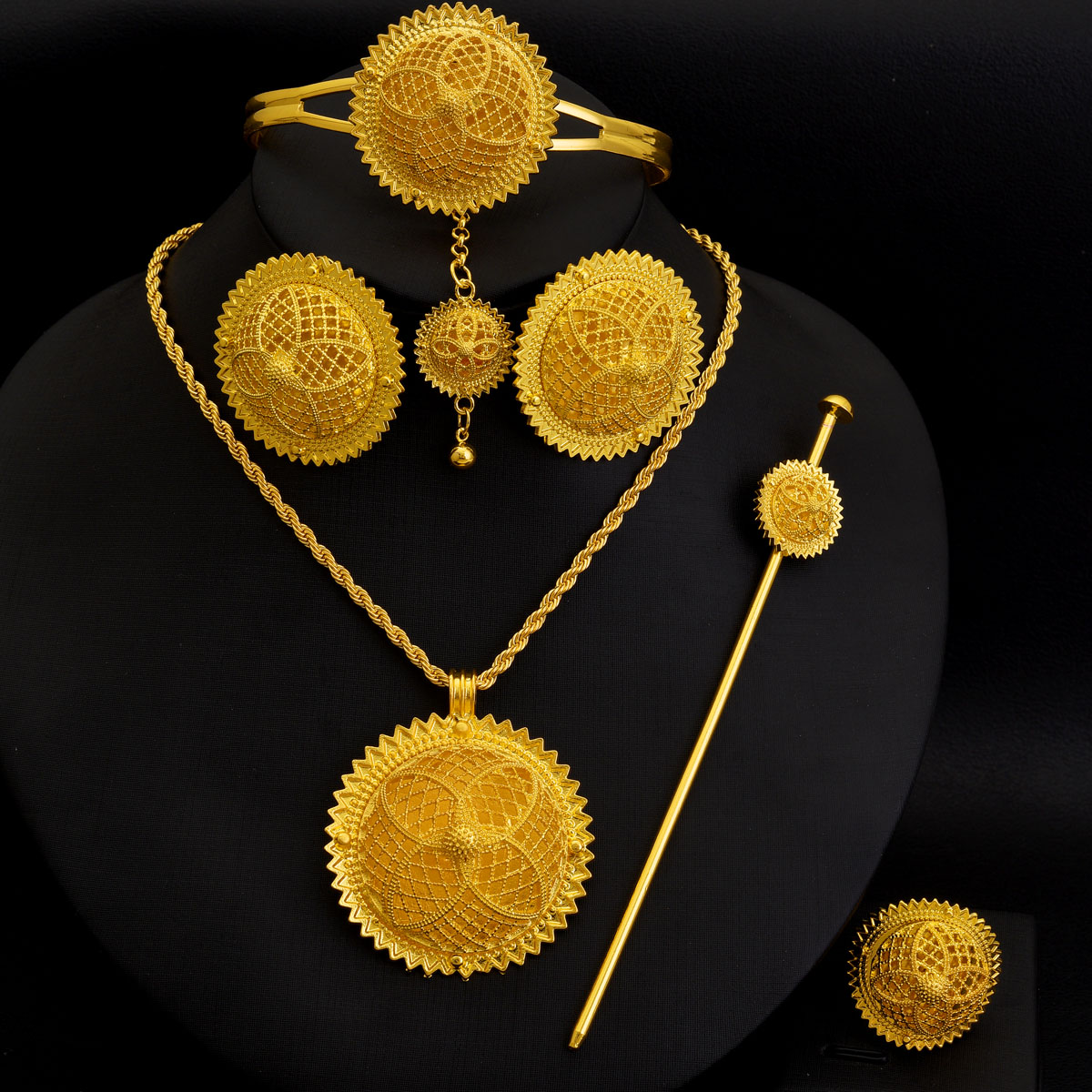 Africa Dubai Golden Color Jewe - Men'S Accessories Dubai ulasan dan harga
