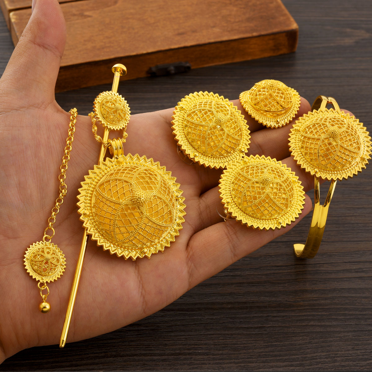 Africa Dubai Golden Color Jewe - Men'S Accessories Dubai ulasan dan harga