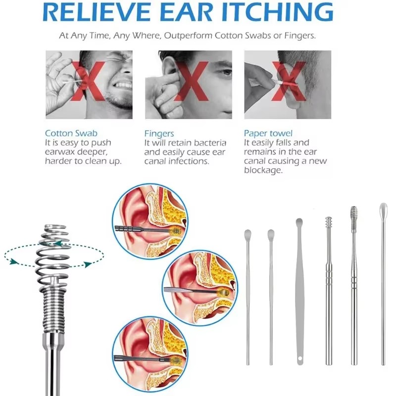 6Pcs Ear Wax Pickers Earwax Re - Men'S Accessories Types ulasan dan harga