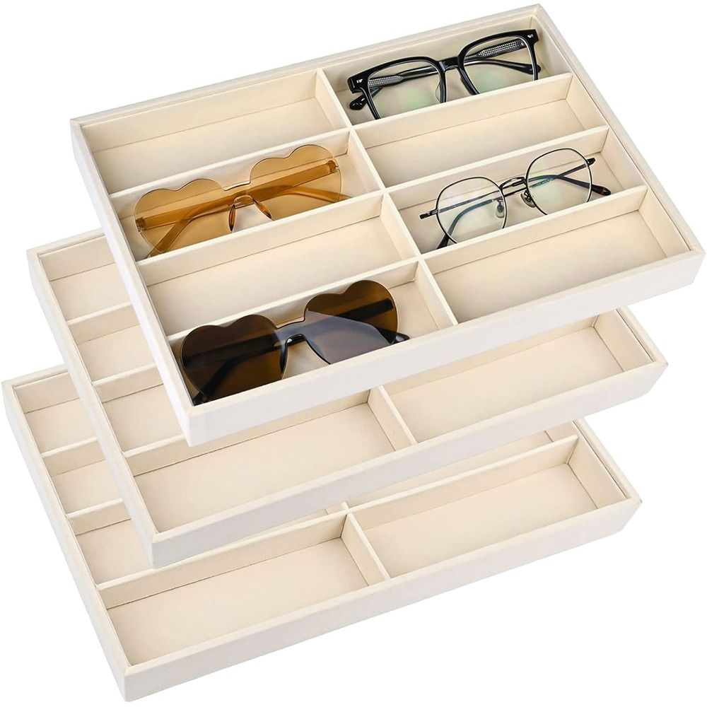 Beige Grey Sunglass Organizer  - Men'S Accessories Organizer Tray ulasan dan harga