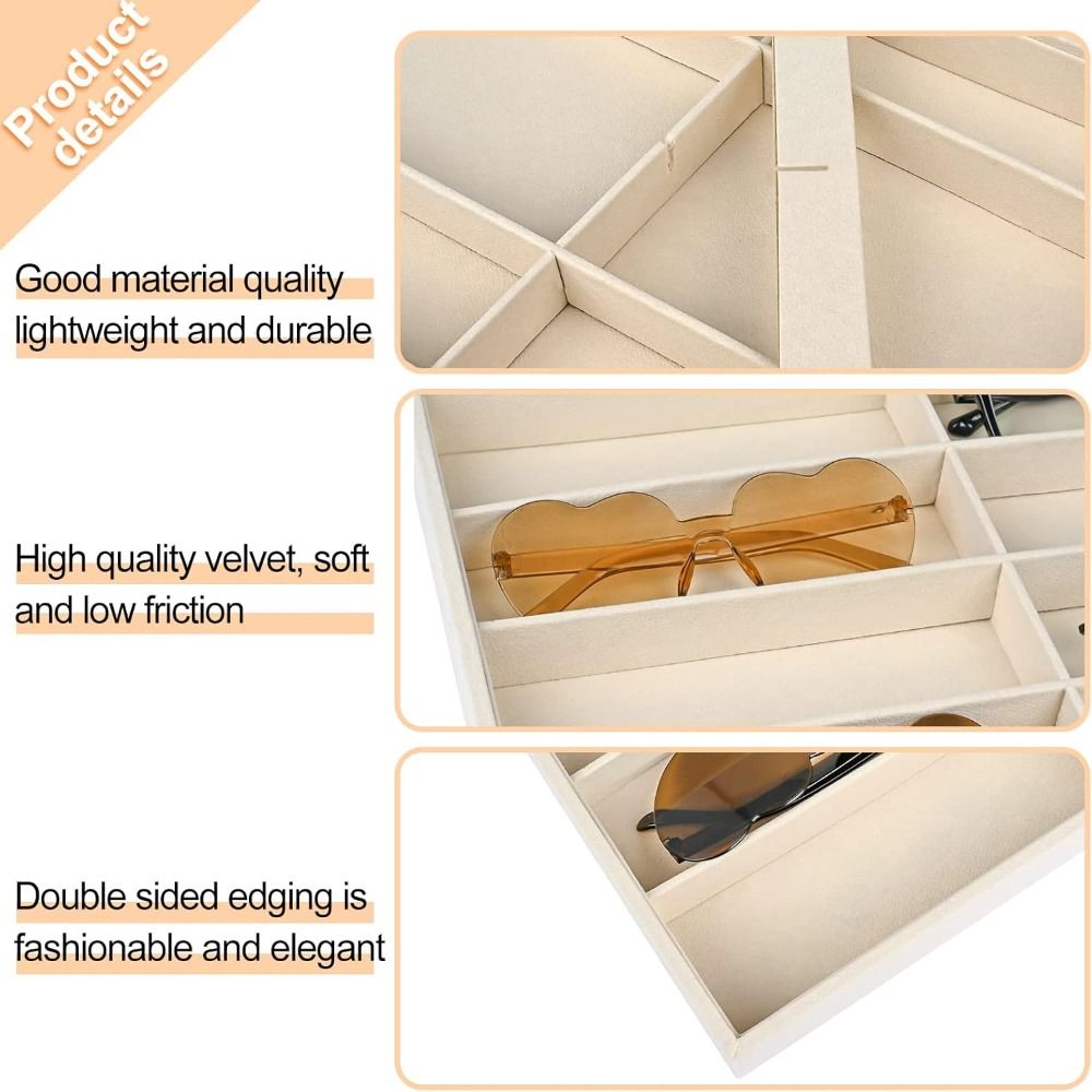 Beige Grey Sunglass Organizer  - Men'S Accessories Organizer Tray ulasan dan harga