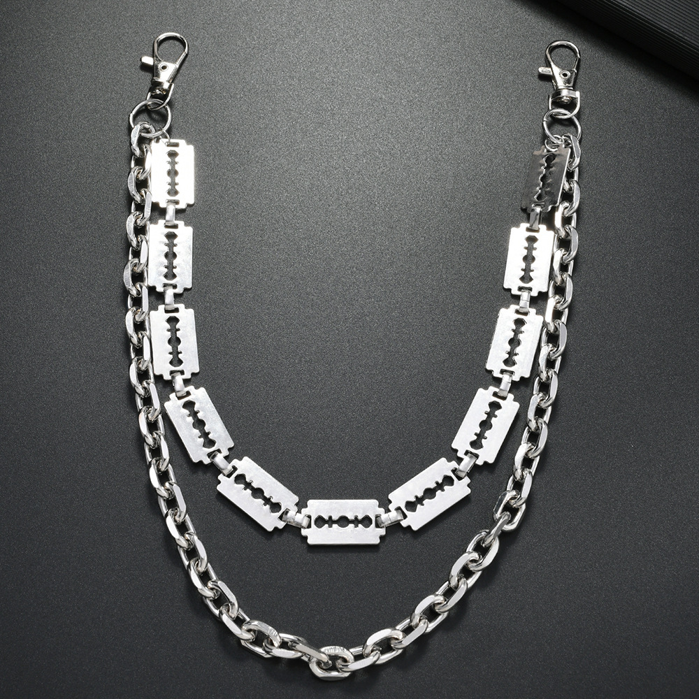 Punk Metal Chain Keychains for - Men'S Accessories For Jeans ulasan dan harga