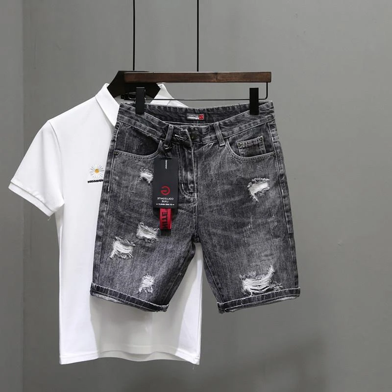 Men's Short Jeans Pants Black  - Men'S Accessories For Jeans ulasan dan harga