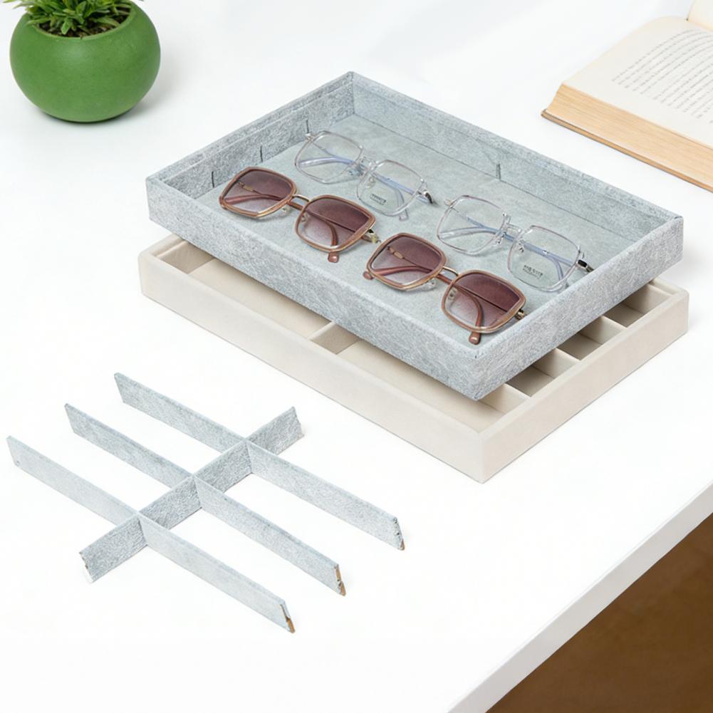 8 Grid Velvet Glasses Holder S - Men'S Accessories Organizer Tray ulasan dan harga