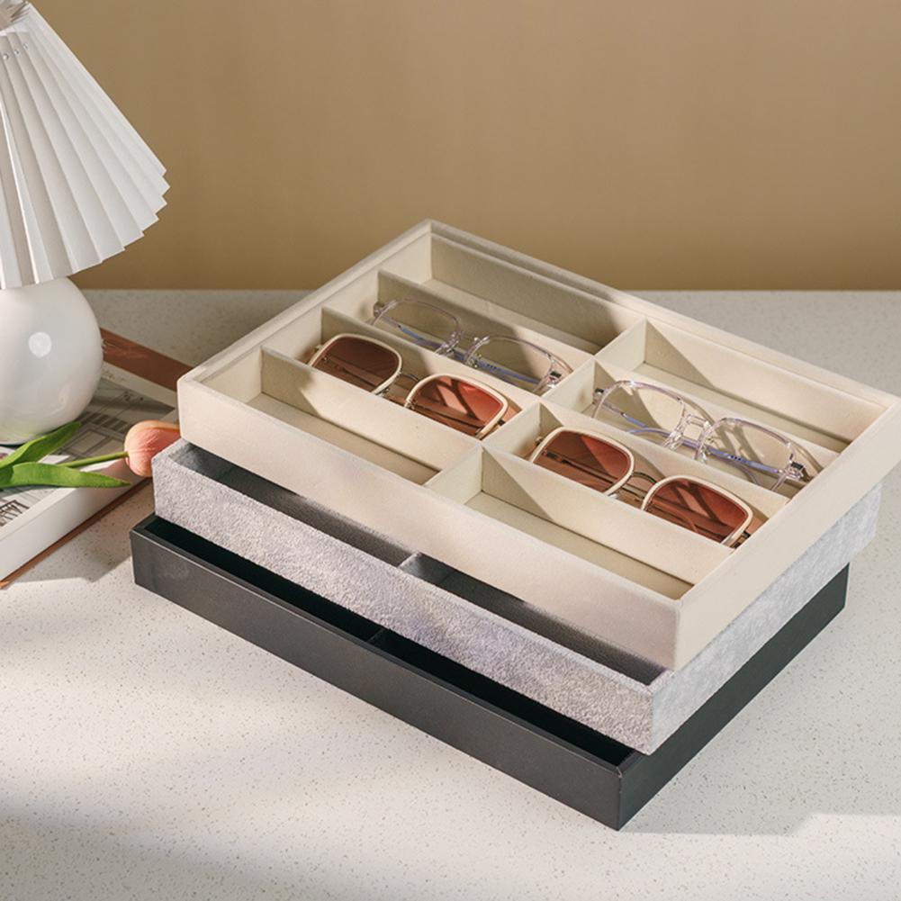 8 Grid Velvet Glasses Holder S - Men'S Accessories Organizer Tray ulasan dan harga